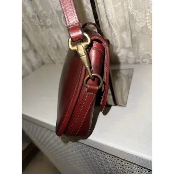 Dooney & Bourke Burgundy Crossbody Saddle Bag - Picture 5 of 9